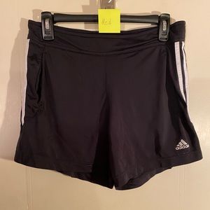 Adidas black w/white stripes Med